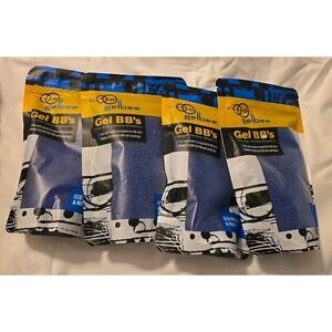 LOT OF 4 Packs Gelbee Gel BB's for Gel Blasters 20,000 Per Package #GFGBB6 Blue